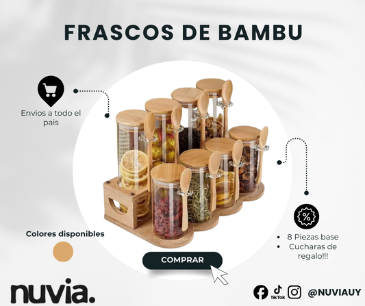 Frascos de bambu NUVIA